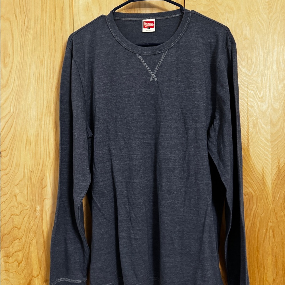 HOMAGE blue Long Sleeve Tee